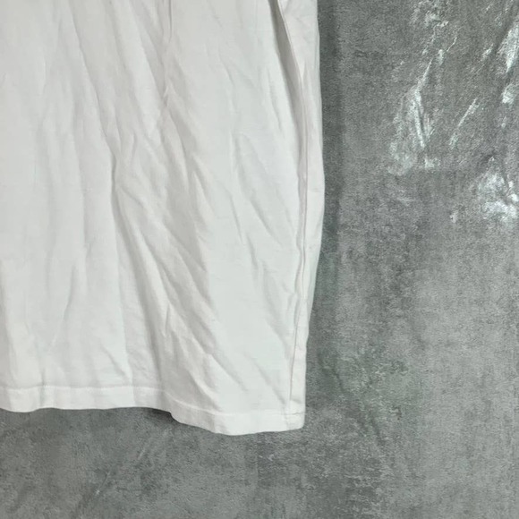 Karen Scott Women's Bright White Crochet-Trim Boat-Neck Short-Sleeve Top SZ L - Picture 6 of 9